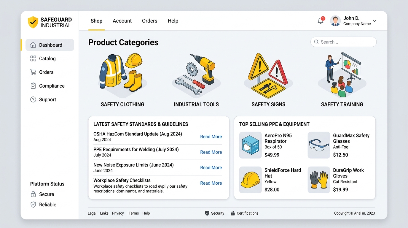 Seka B2B Kurumsal İSG Dashboard UI Portal